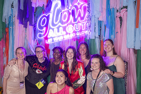group at the photobooth