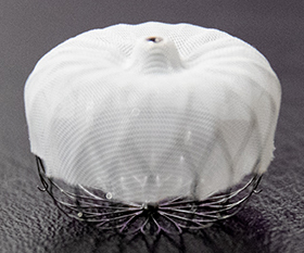 The WATCHMAN implant seals the LAA to prevent blood clots from escaping.