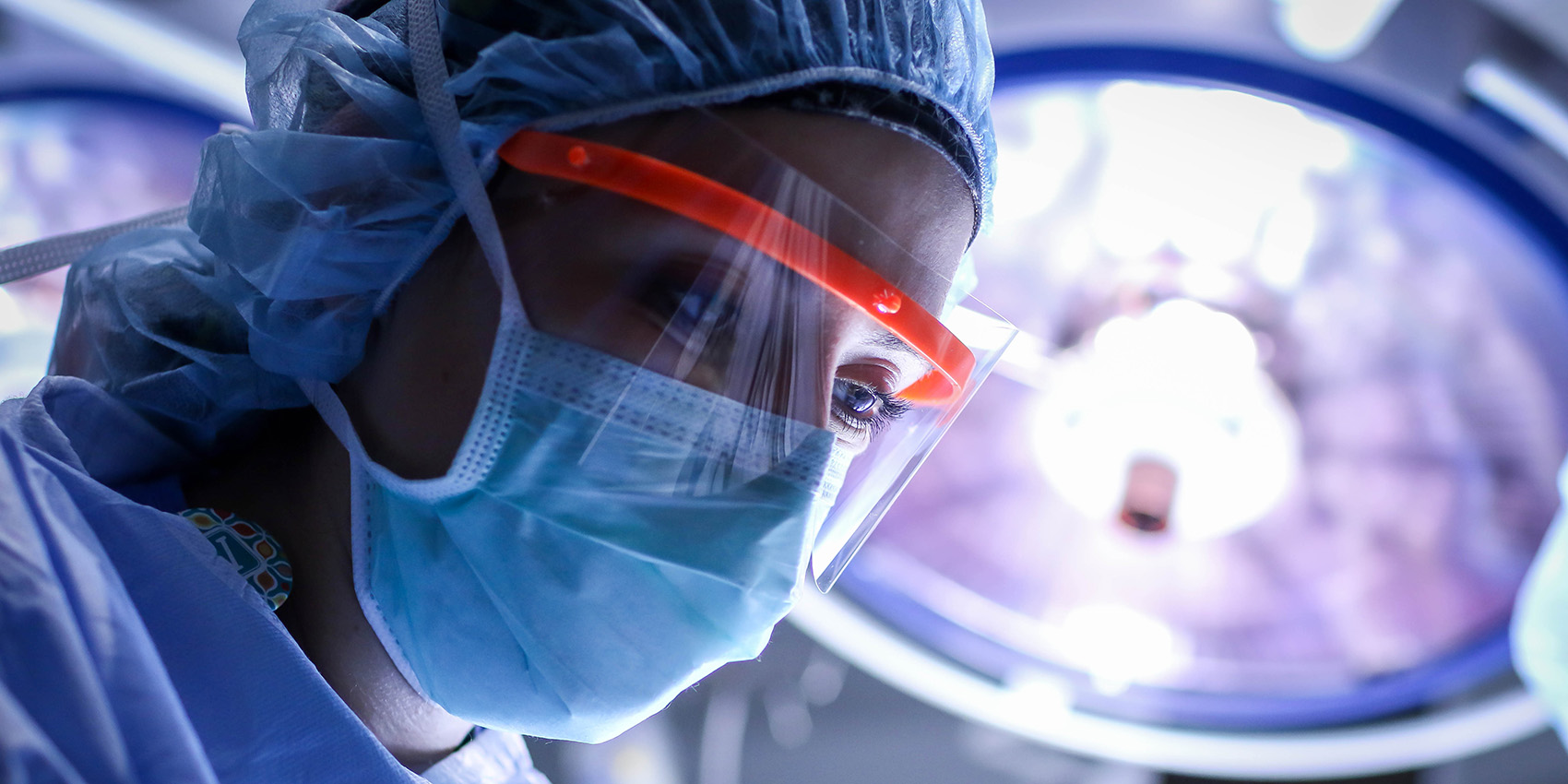 Trauma surgeon at work