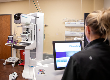 Mammography machine and tech