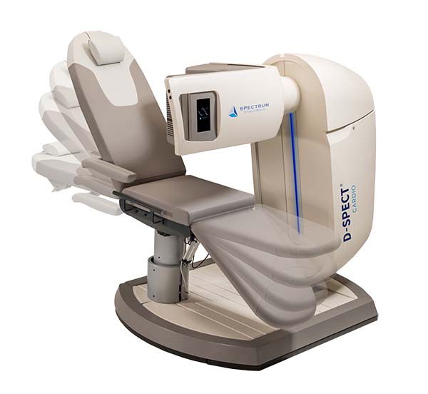 D-SPECT reduces radiation up to 50% and decreases scan time from 12-15 minutes to 5-6 minutes. Photo: Spectrum Dynamics Medical
