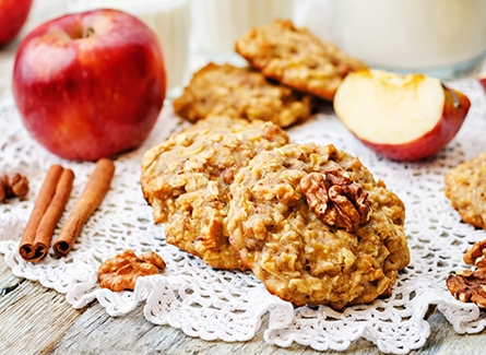 Apple cinnamon oat cookies